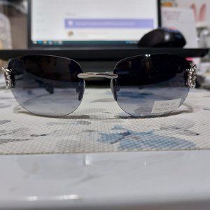 JCP Trendy Sunglasses Chain Rhinestone Chain On The Side Arms Legs Summer Shades